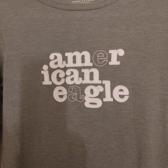 American Eagle Vintage Green Long Sleeved Girls Shirt Size Medium - Picture 3 of 5